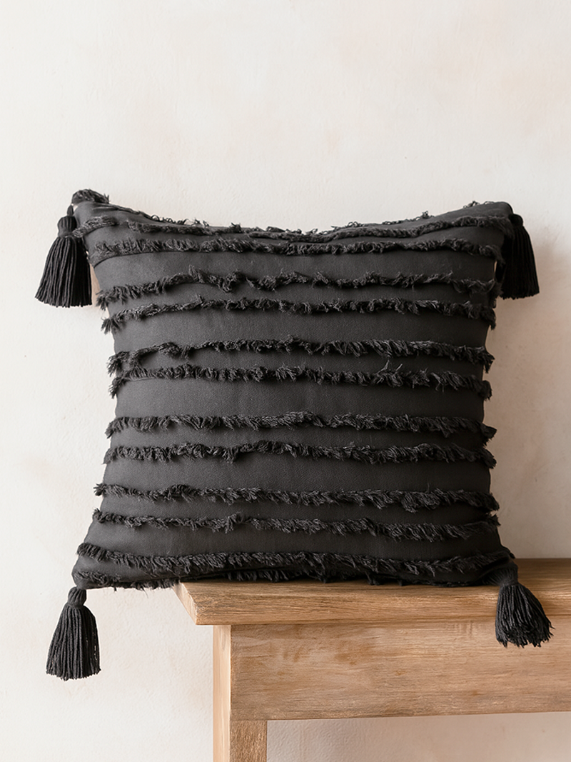 Almohadón Boho Flecos