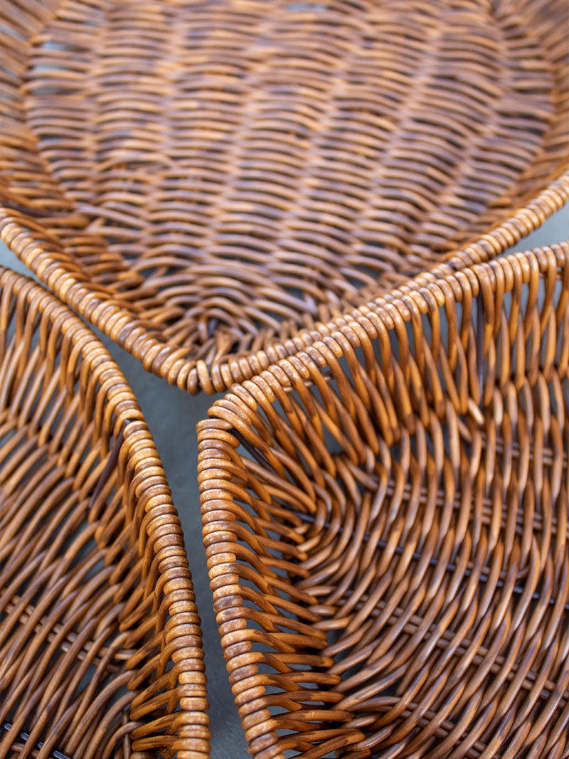 SET 3 BANDEJAS CORAZÓN MIMBRE