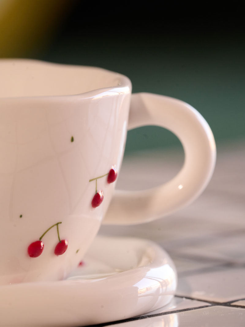 Set Taza + Plato Cherries