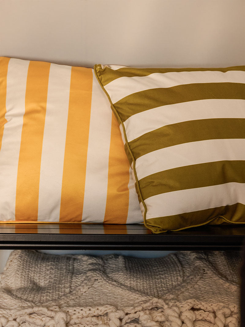 Almohadón Terciopelo Suave Rayas