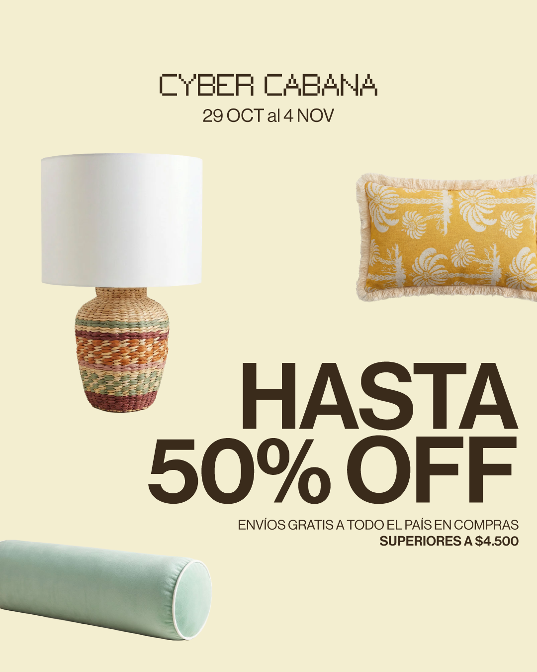 Ciberlunes: hasta 50% off en decoración