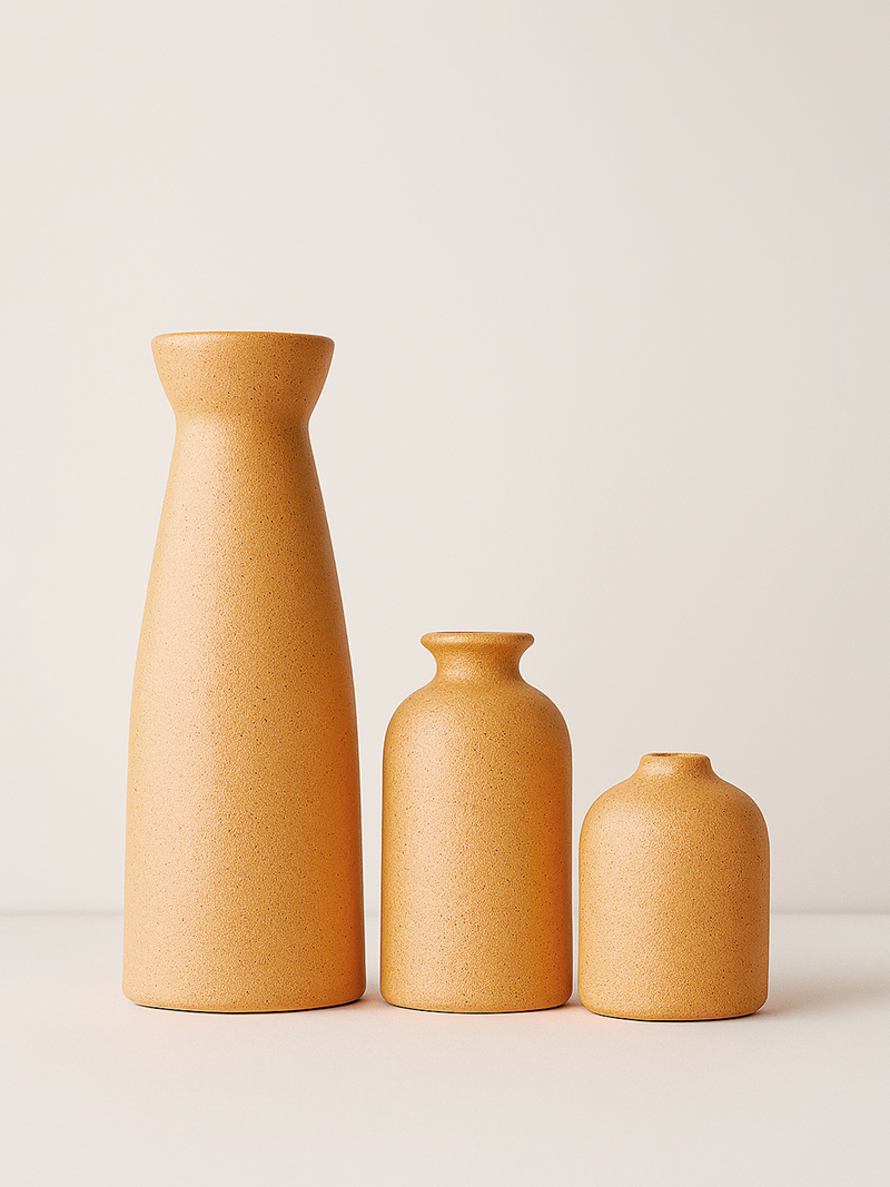 Set Jarrones Cerámica Tierra