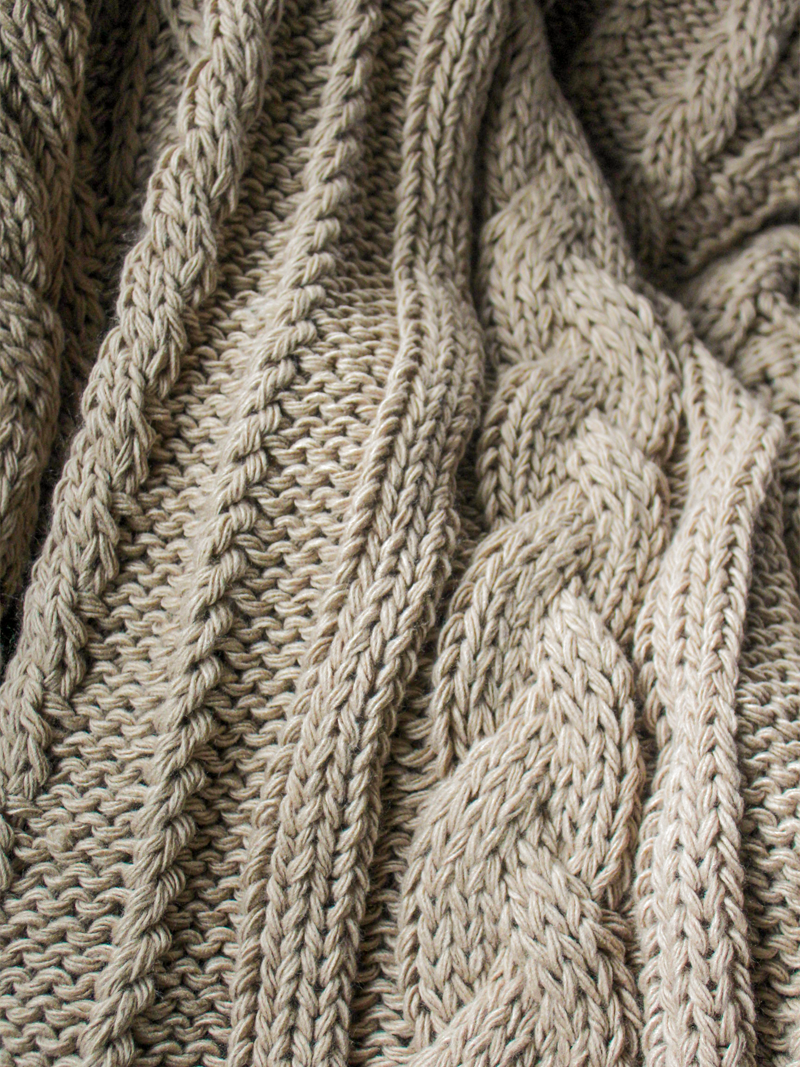 Manta Chunky tejida a mano