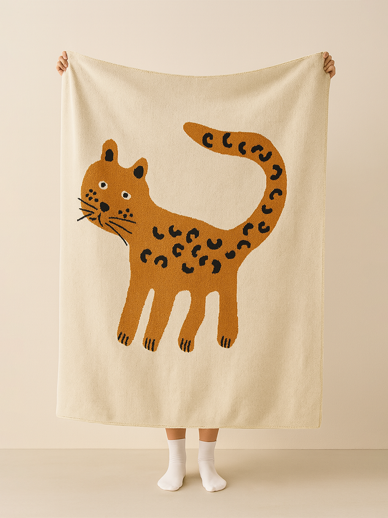 Manta Cartoon Leopardo