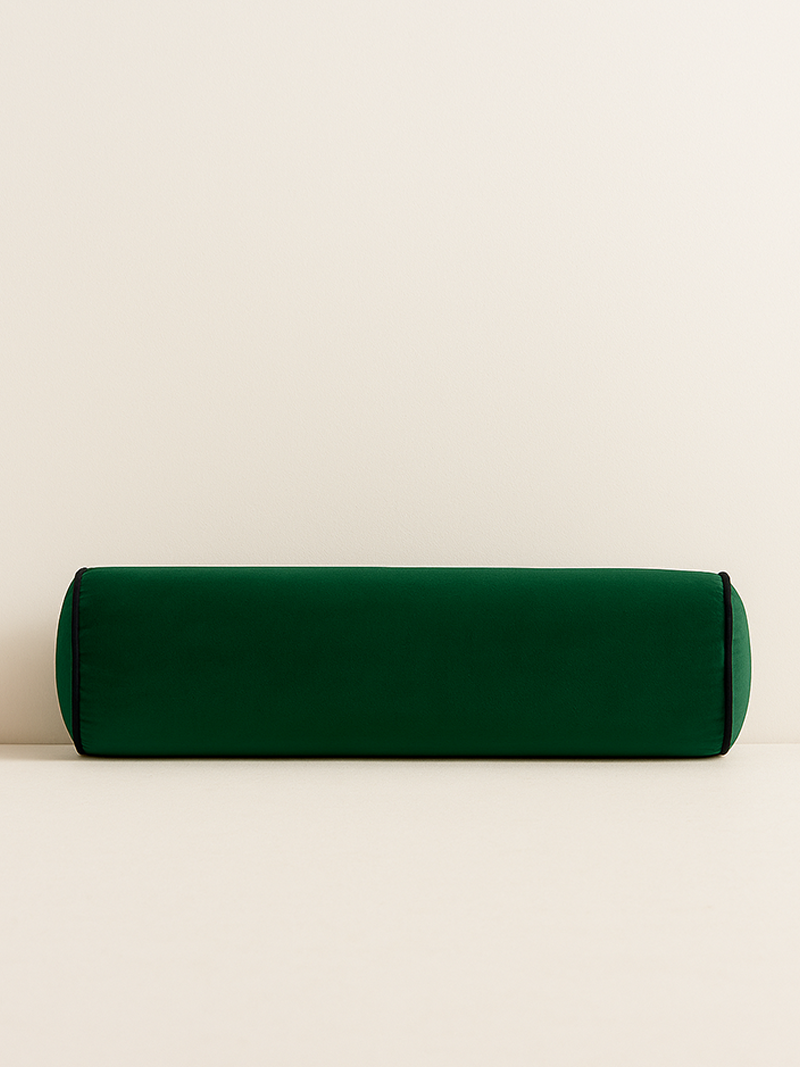 Almohadón Cilindro Terciopelo Color Block