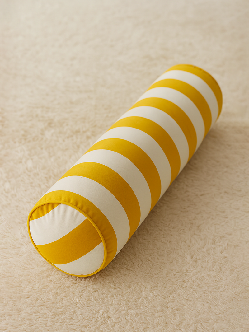 Almohadón Cilindro Terciopelo Rayas