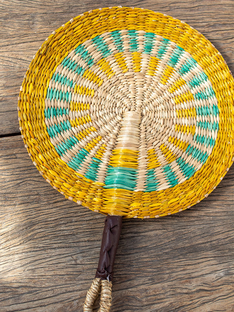 ABANICO REDONDO FIBRAS NATURALES