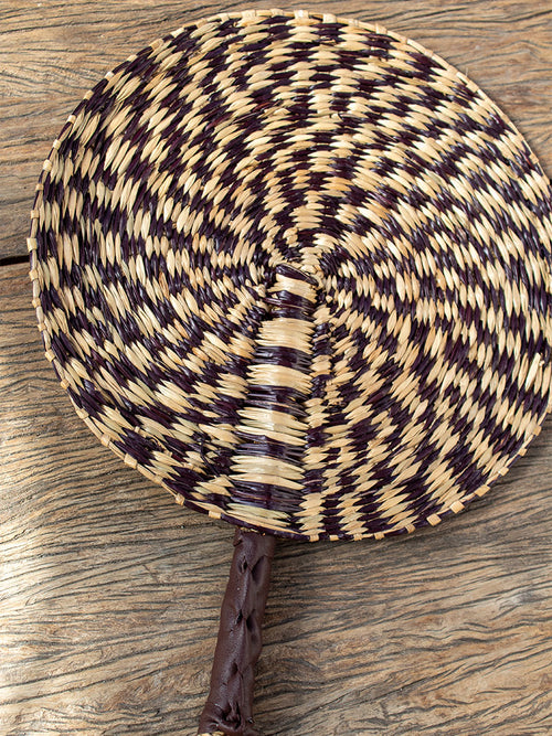 ABANICO REDONDO FIBRAS NATURALES