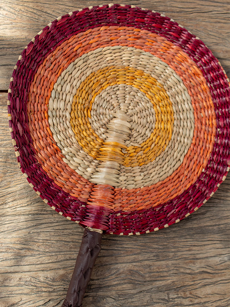 ABANICO REDONDO FIBRAS NATURALES