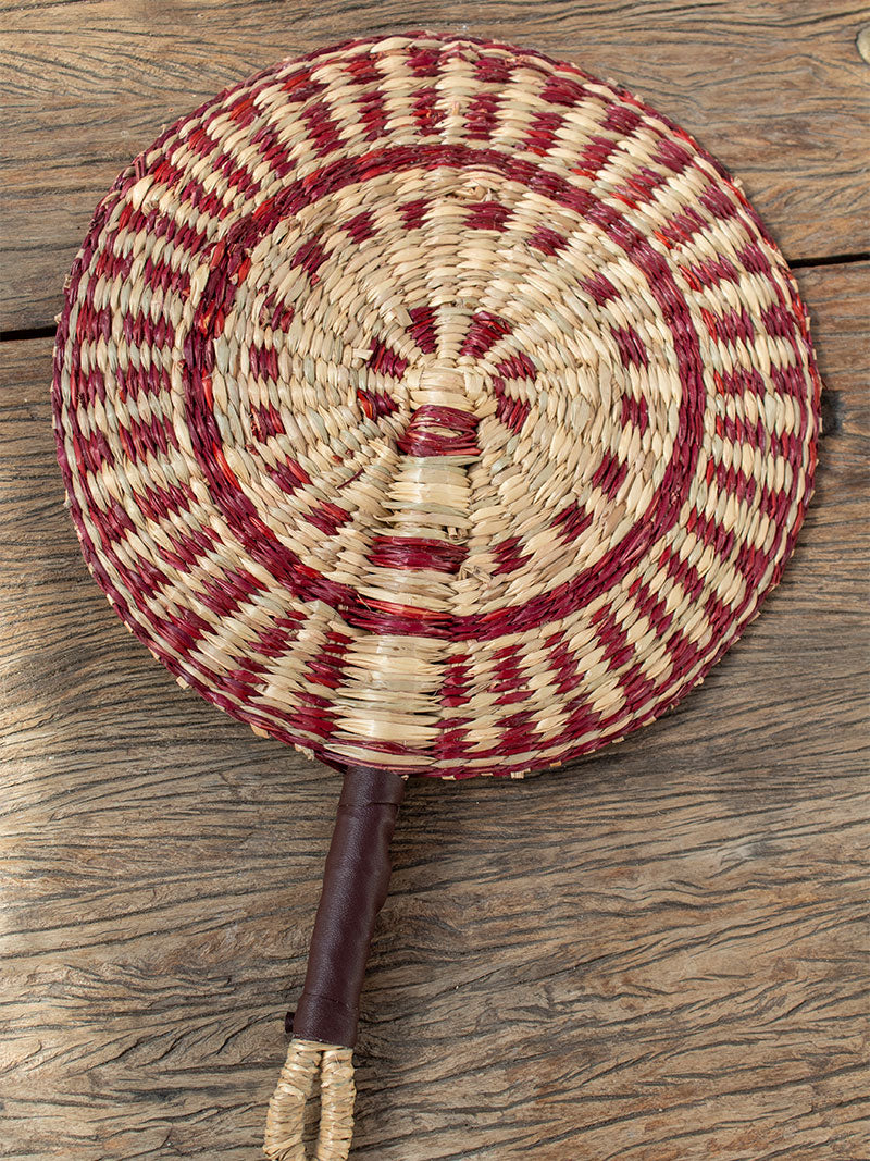 ABANICO REDONDO FIBRAS NATURALES