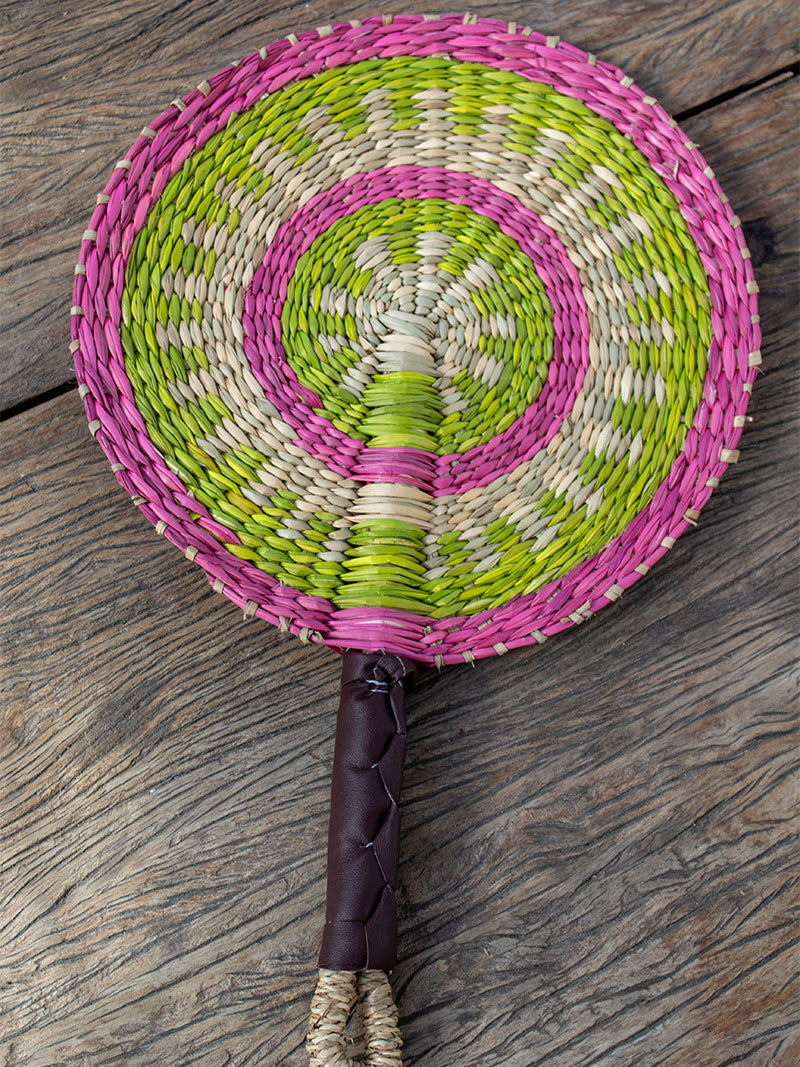 ABANICO REDONDO FIBRAS NATURALES