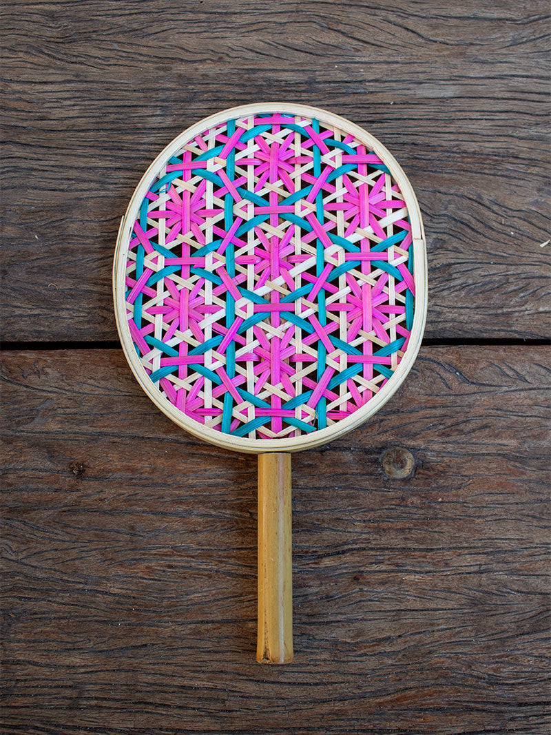 ABANICO DECORATIVO BAMBÚ COLORES