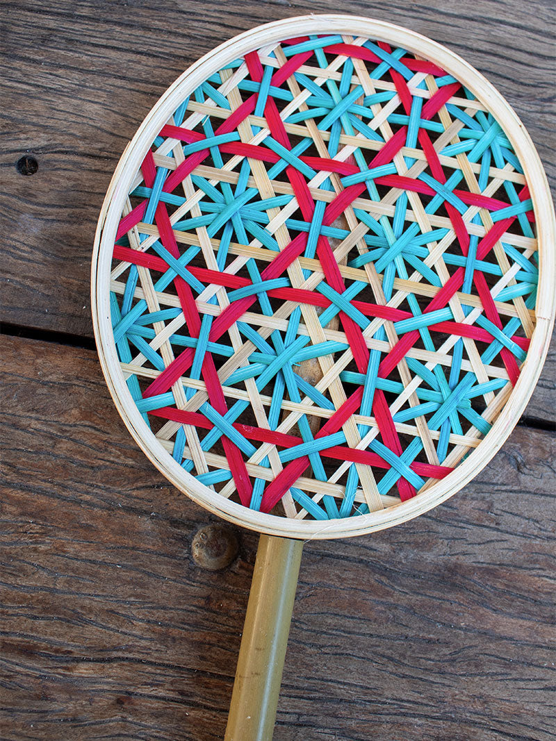 ABANICO DECORATIVO BAMBÚ COLORES