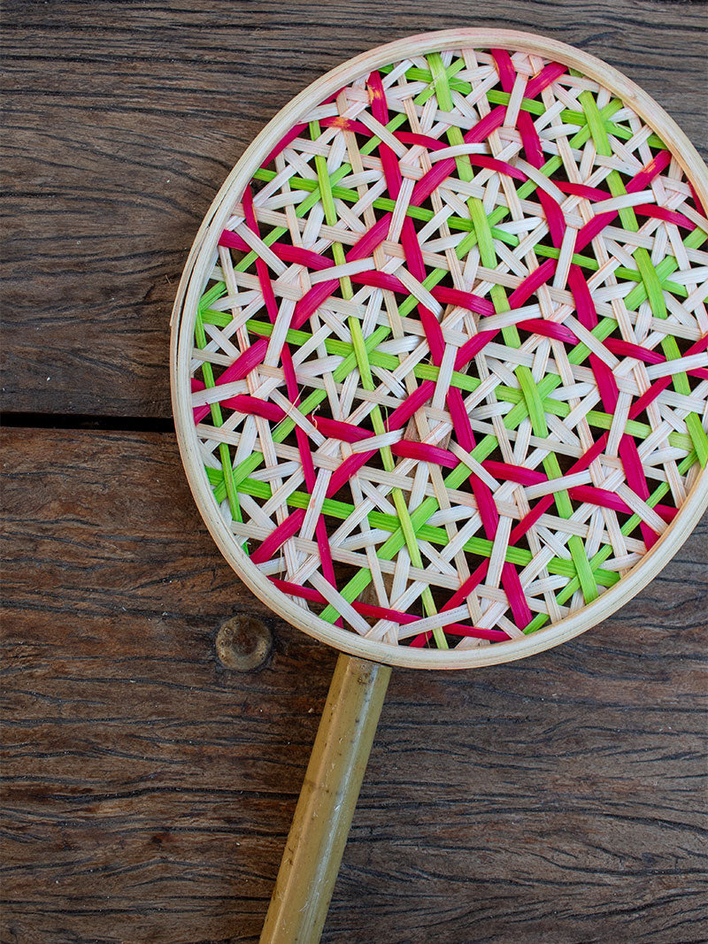 ABANICO DECORATIVO BAMBÚ COLORES