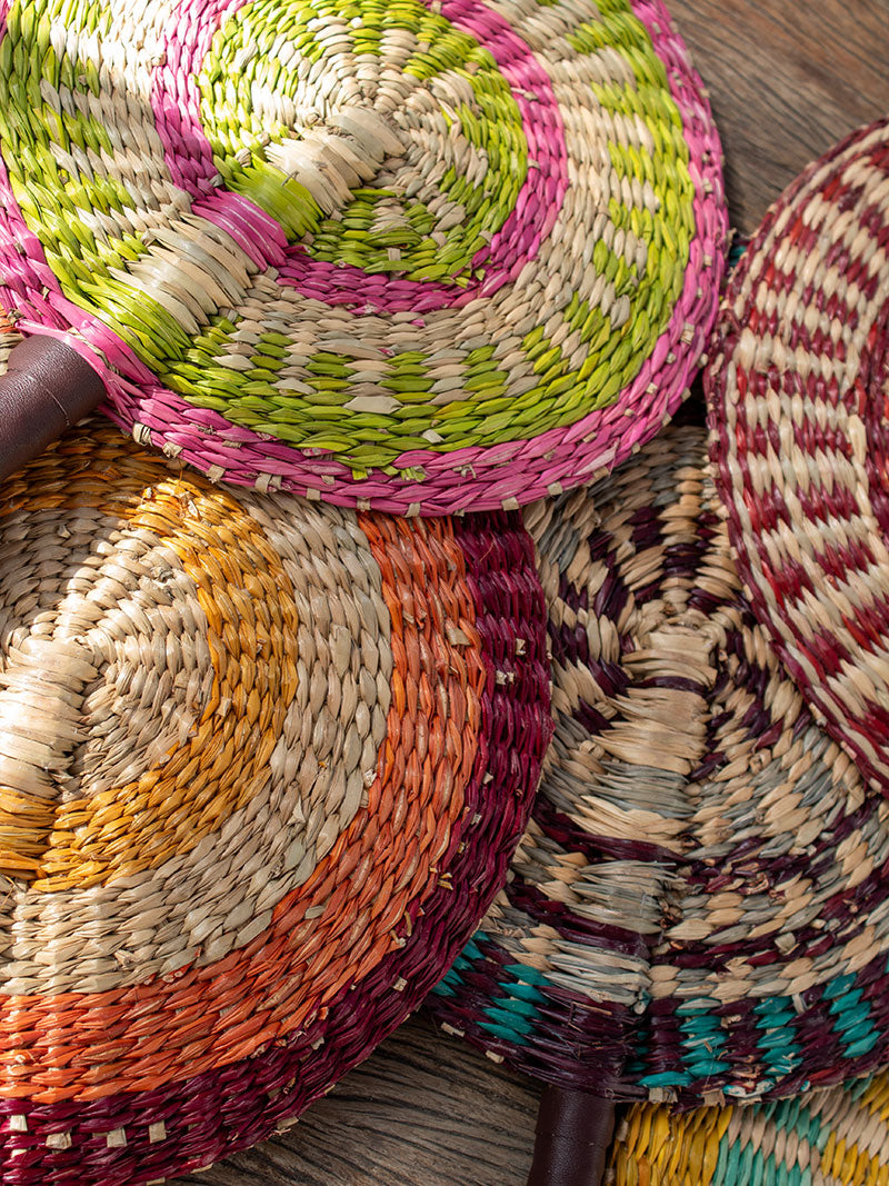 ABANICO REDONDO FIBRAS NATURALES