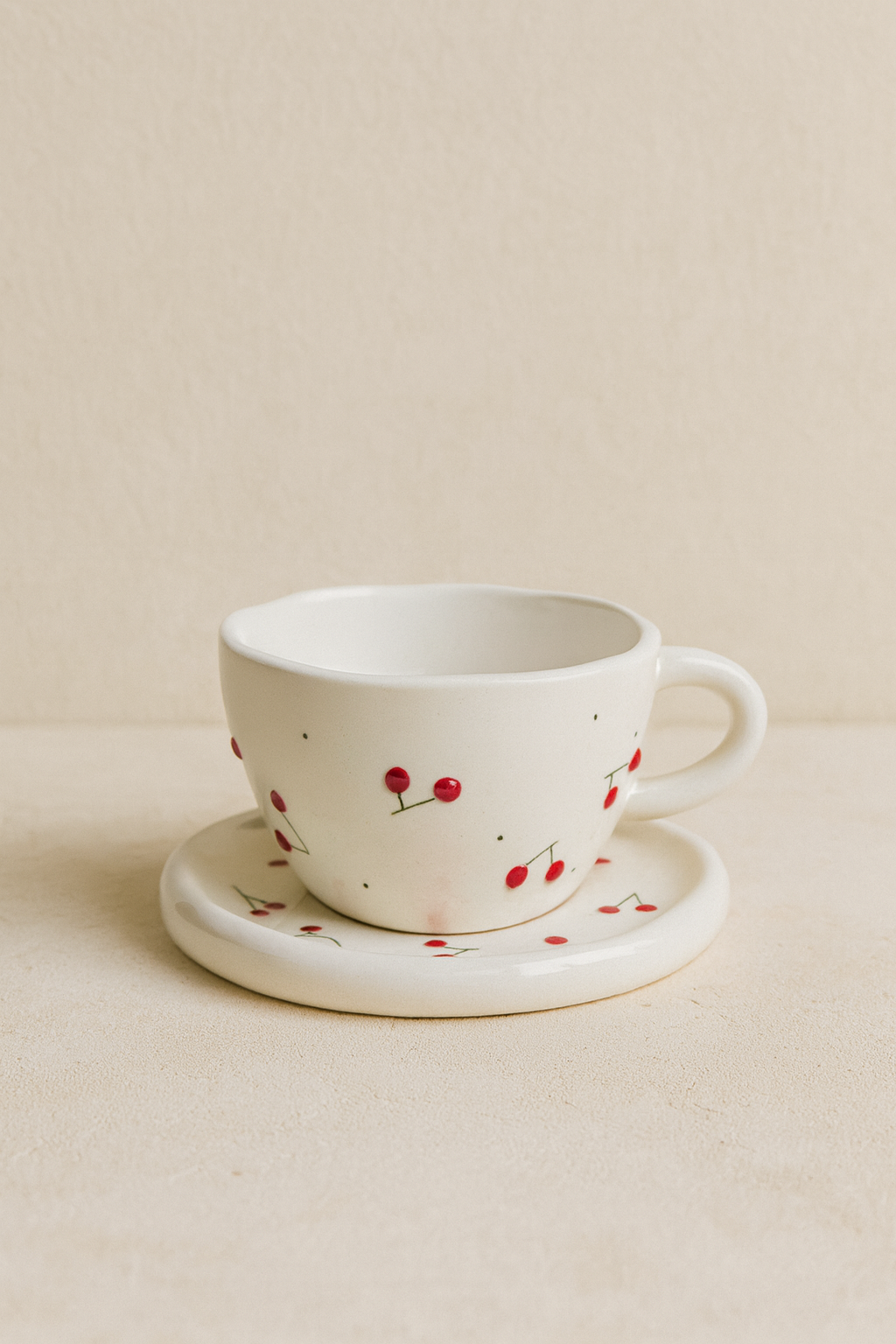 Set Taza + Plato Cherries