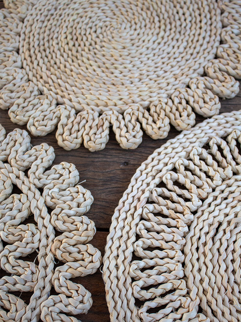 INDIVIDUAL TEJIDO FIBRA NATURAL SOL