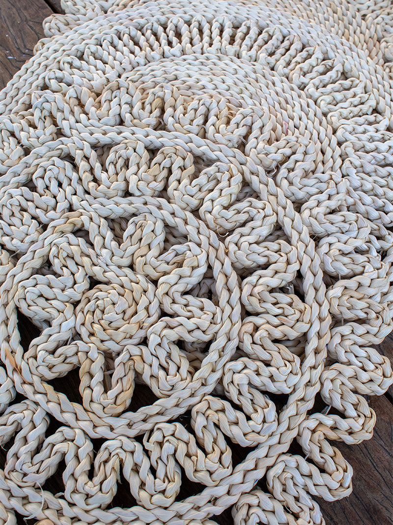 INDIVIDUAL TEJIDO FIBRA NATURAL MARGARITA