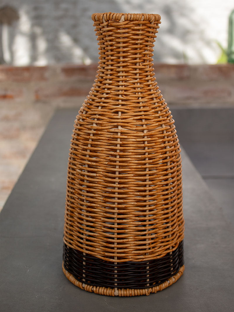 FLORERO TEJIDO FIBRA NATURAL