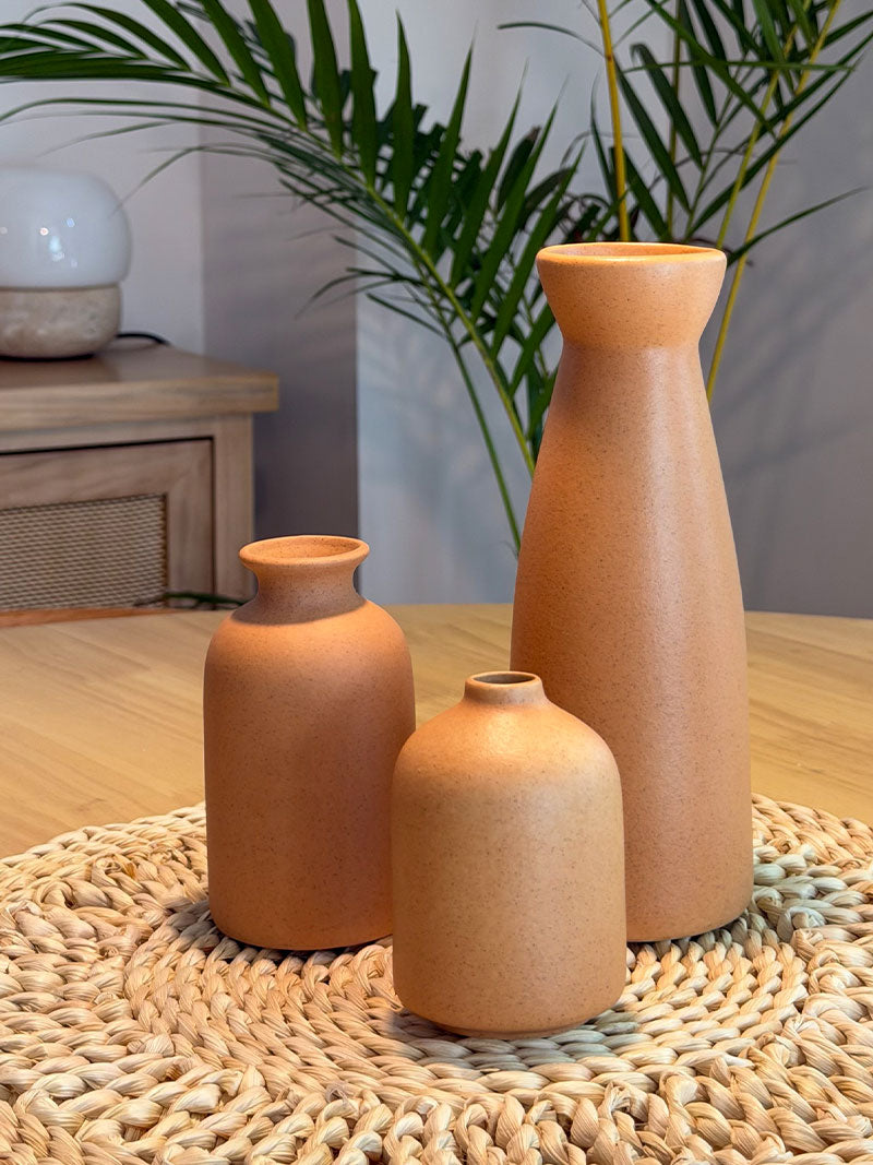 Set Jarrones Cerámica Tierra