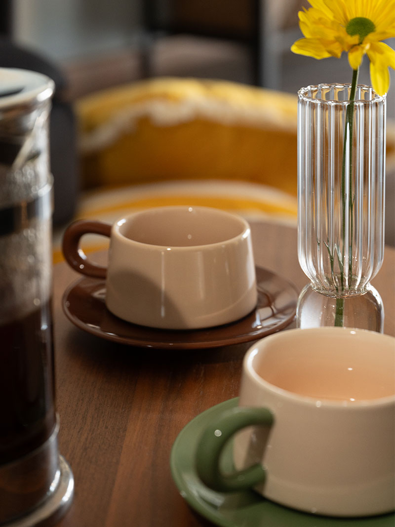 Set Taza + Plato Bicolor