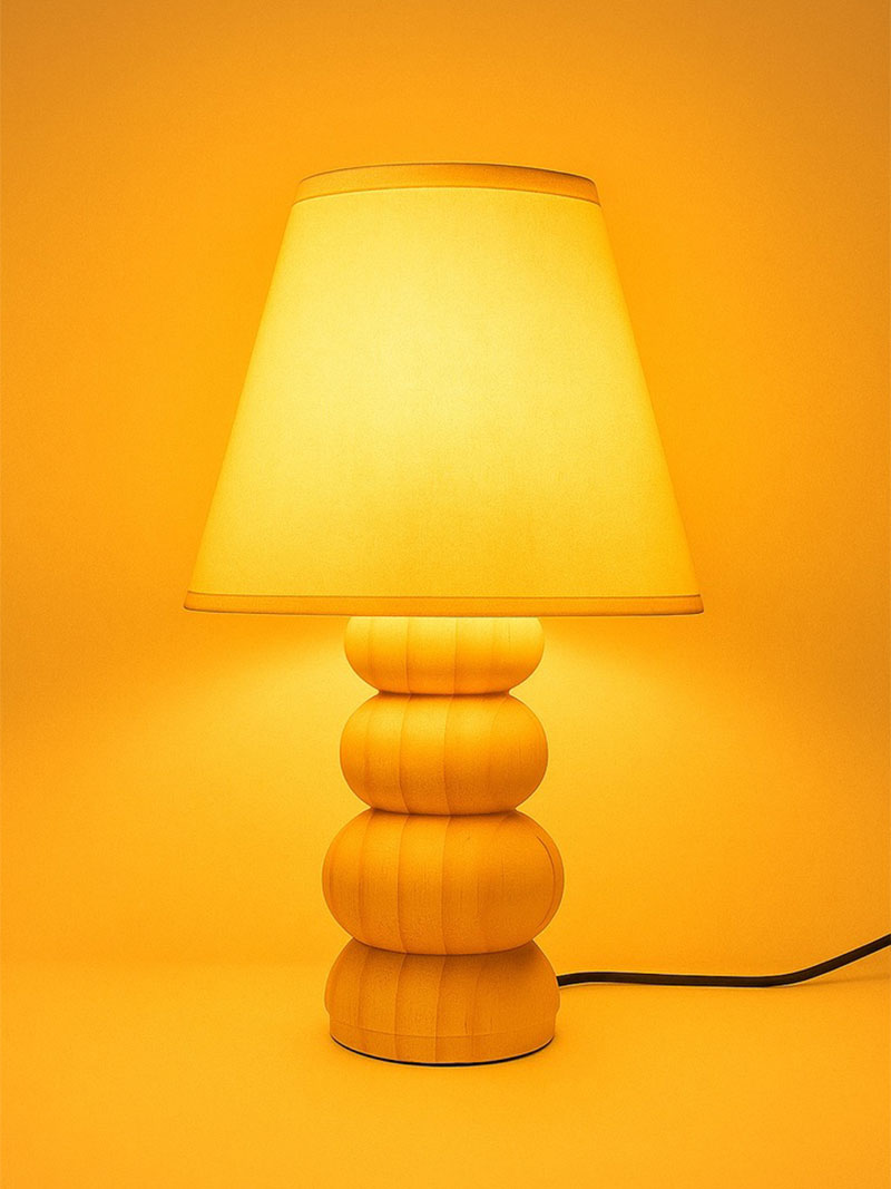 LÁMPARA TORNEADO MADERA