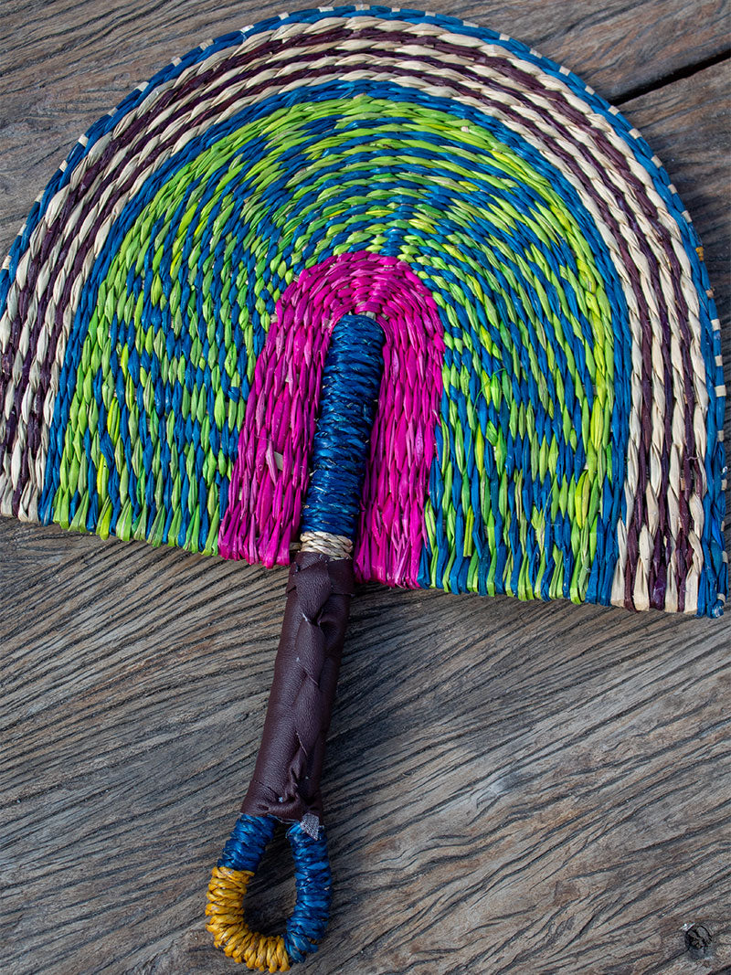 ABANICO DECORATIVO FIBRAS NATURALES