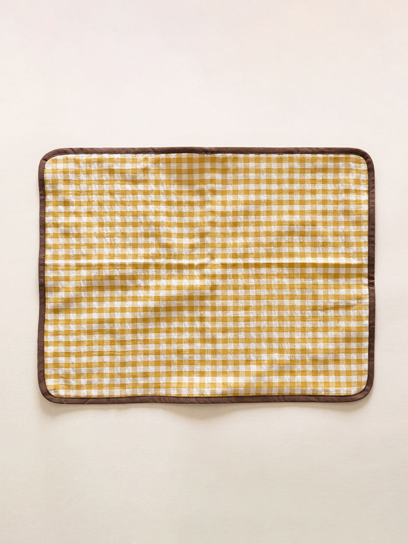 INDIVIDUAL REVERSIBLE VICHY AMARILLO
