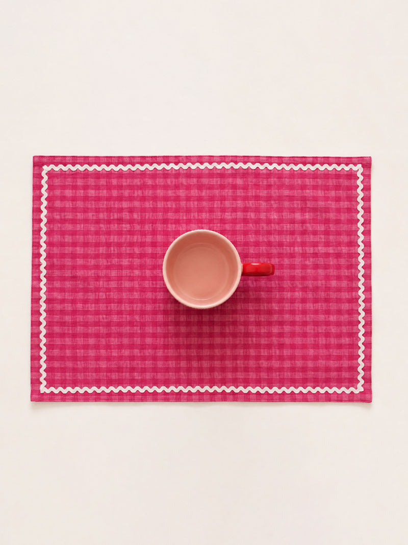 INDIVIDUAL REVERSIBLE VICHY ROSA
