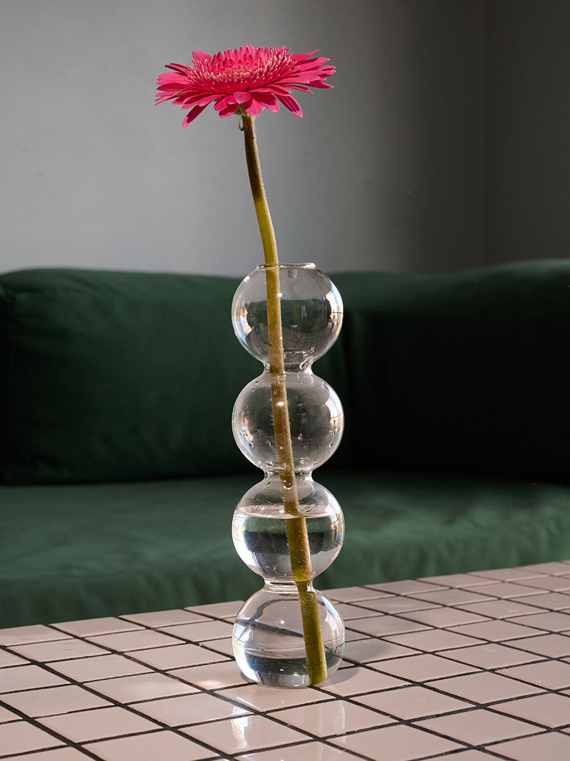 Jarrón Vidrio Burbujas