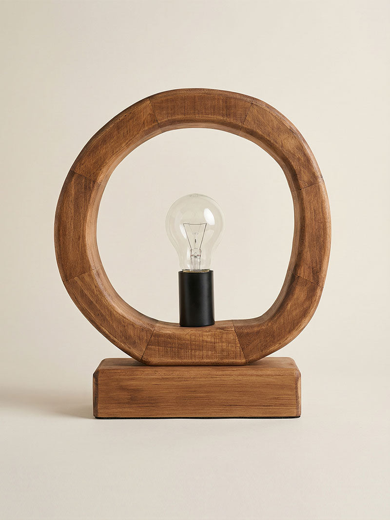 LÁMPARA ARCO ORGÁNICO MADERA