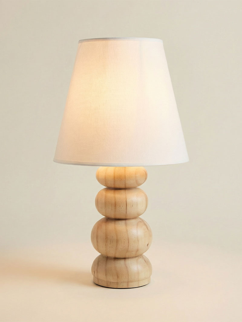 LÁMPARA TORNEADO MADERA