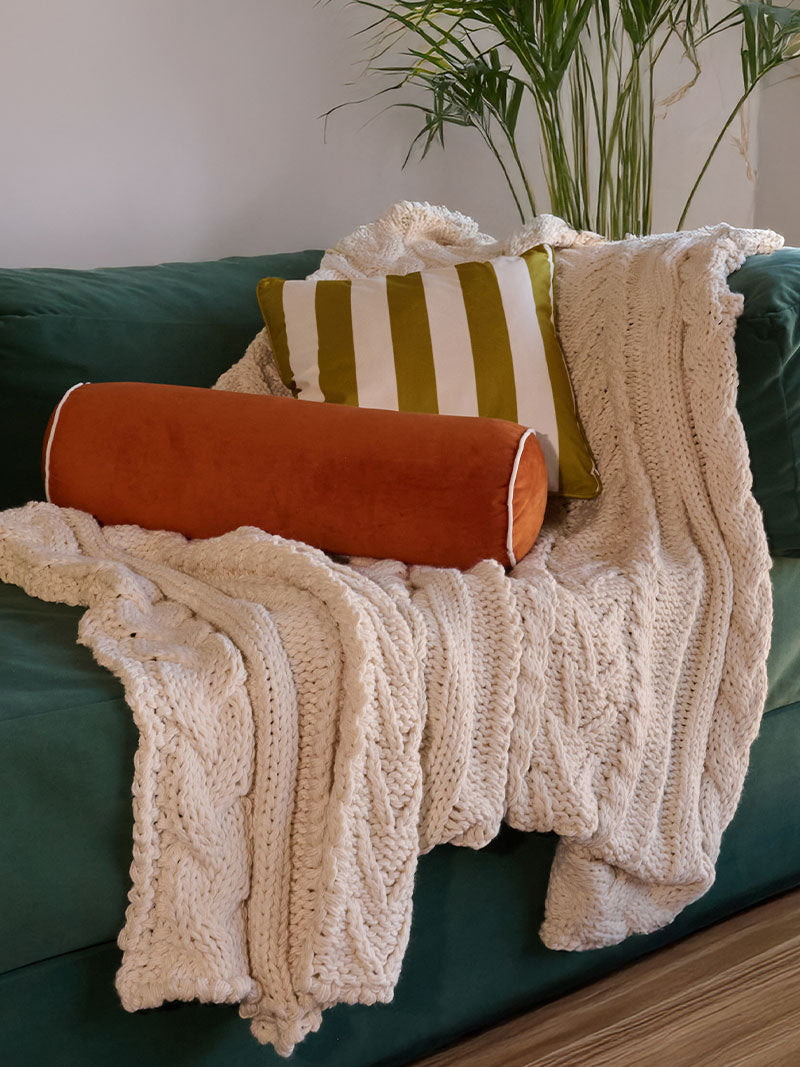 Manta Chunky tejida a mano